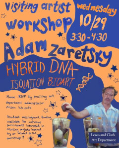 Dr. Adam Zaretsky at Hybrid DNA Isolation Bioart, Lewis & Clark College